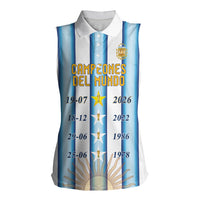 Custom Argentina Campeones Del Mundo 2026 Women Sleeveless Polo Shirt Four Star World Champions Glory