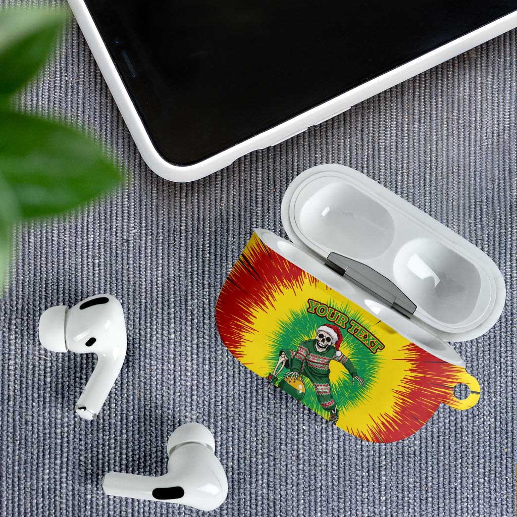 Lithuania Christmas Tie Dye AirPods Case Skeleton Basketball Slam Dunk Santa Hat - Wonder Print Shop
