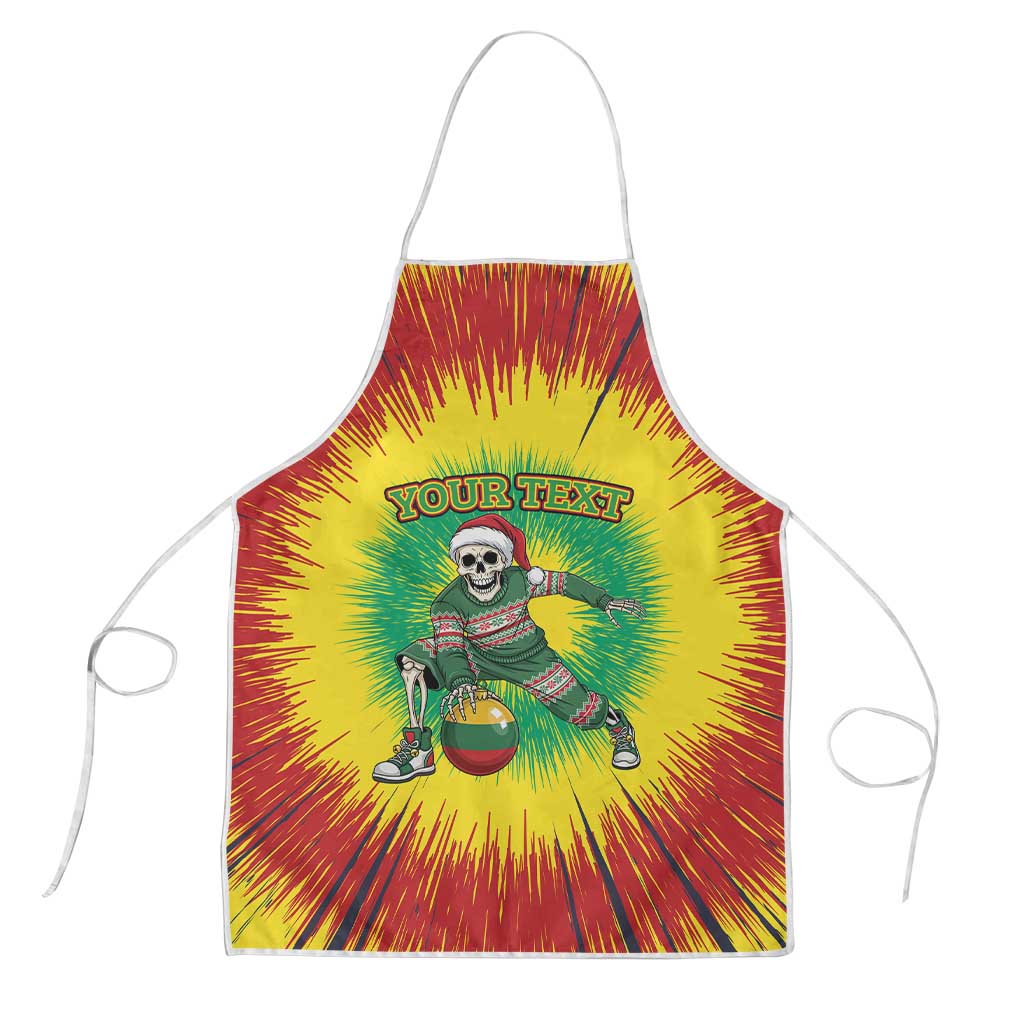 Lithuania Christmas Tie Dye Apron Skeleton Basketball Slam Dunk Santa Hat - Wonder Print Shop