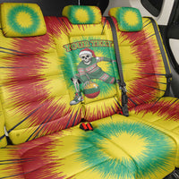 Lithuania Christmas Tie Dye Back Car Seat Cover Skeleton Basketball Slam Dunk Santa Hat - Wonder Print Shop