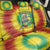 Lithuania Christmas Tie Dye Back Car Seat Cover Skeleton Basketball Slam Dunk Santa Hat - Wonder Print Shop