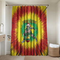 Lithuania Christmas Tie Dye Bathroom Set Skeleton Basketball Slam Dunk Santa Hat - Wonder Print Shop