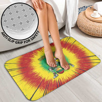 Lithuania Christmas Tie Dye Bathroom Set Skeleton Basketball Slam Dunk Santa Hat - Wonder Print Shop