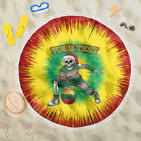 Lithuania Christmas Tie Dye Beach Blanket Skeleton Basketball Slam Dunk Santa Hat - Wonder Print Shop