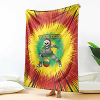 Lithuania Christmas Tie Dye Blanket Skeleton Basketball Slam Dunk Santa Hat - Wonder Print Shop