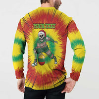 Personalized Lithuania Christmas Tie Dye Button Sweatshirt Skeleton Basketball Slam Dunk Santa Hat LT19