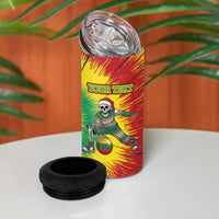Lithuania Christmas Tie Dye 4 in 1 Can Cooler Tumbler Skeleton Basketball Slam Dunk Santa Hat - Wonder Print Shop