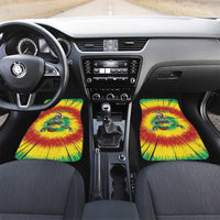 Lithuania Christmas Tie Dye Car Mats Skeleton Basketball Slam Dunk Santa Hat - Wonder Print Shop