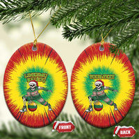 Lithuania Christmas Tie Dye Ceramic Ornament Skeleton Basketball Slam Dunk Santa Hat - Wonder Print Shop