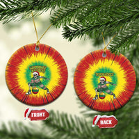 Lithuania Christmas Tie Dye Ceramic Ornament Skeleton Basketball Slam Dunk Santa Hat - Wonder Print Shop