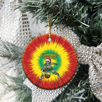 Lithuania Christmas Tie Dye Ceramic Ornament Skeleton Basketball Slam Dunk Santa Hat - Wonder Print Shop