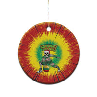 Lithuania Christmas Tie Dye Ceramic Ornament Skeleton Basketball Slam Dunk Santa Hat - Wonder Print Shop
