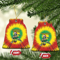 Lithuania Christmas Tie Dye Ceramic Ornament Skeleton Basketball Slam Dunk Santa Hat - Wonder Print Shop