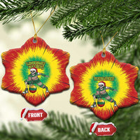 Lithuania Christmas Tie Dye Ceramic Ornament Skeleton Basketball Slam Dunk Santa Hat - Wonder Print Shop