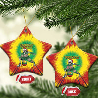 Lithuania Christmas Tie Dye Ceramic Ornament Skeleton Basketball Slam Dunk Santa Hat - Wonder Print Shop