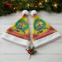Personalized Lithuania Christmas Tie Dye Christmas Santa Hat Skeleton Basketball Slam Dunk Santa Hat - Wonder Print Shop