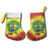 Personalized Lithuania Christmas Tie Dye Christmas Stocking Skeleton Basketball Slam Dunk Santa Hat - Wonder Print Shop