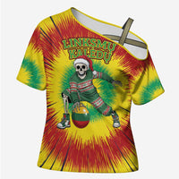 Personalized Lithuania Christmas Tie Dye Cross Shoulder Shirt Skeleton Basketball Slam Dunk Santa Hat LT19
