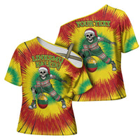 Personalized Lithuania Christmas Tie Dye Cross Shoulder Shirt Skeleton Basketball Slam Dunk Santa Hat LT19