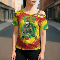 Personalized Lithuania Christmas Tie Dye Cross Shoulder Shirt Skeleton Basketball Slam Dunk Santa Hat LT19