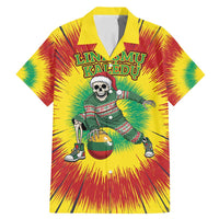 Personalized Lithuania Christmas Tie Dye Family Matching Mermaid Dress and Hawaiian Shirt Skeleton Basketball Slam Dunk Santa Hat LT19