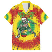 Personalized Lithuania Christmas Tie Dye Family Matching Short Sleeve Bodycon Dress and Hawaiian Shirt Skeleton Basketball Slam Dunk Santa Hat LT19