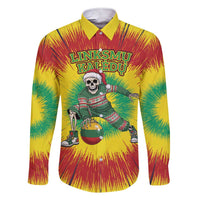 Personalized Lithuania Christmas Tie Dye Family Matching Short Sleeve Bodycon Dress and Hawaiian Shirt Skeleton Basketball Slam Dunk Santa Hat LT19