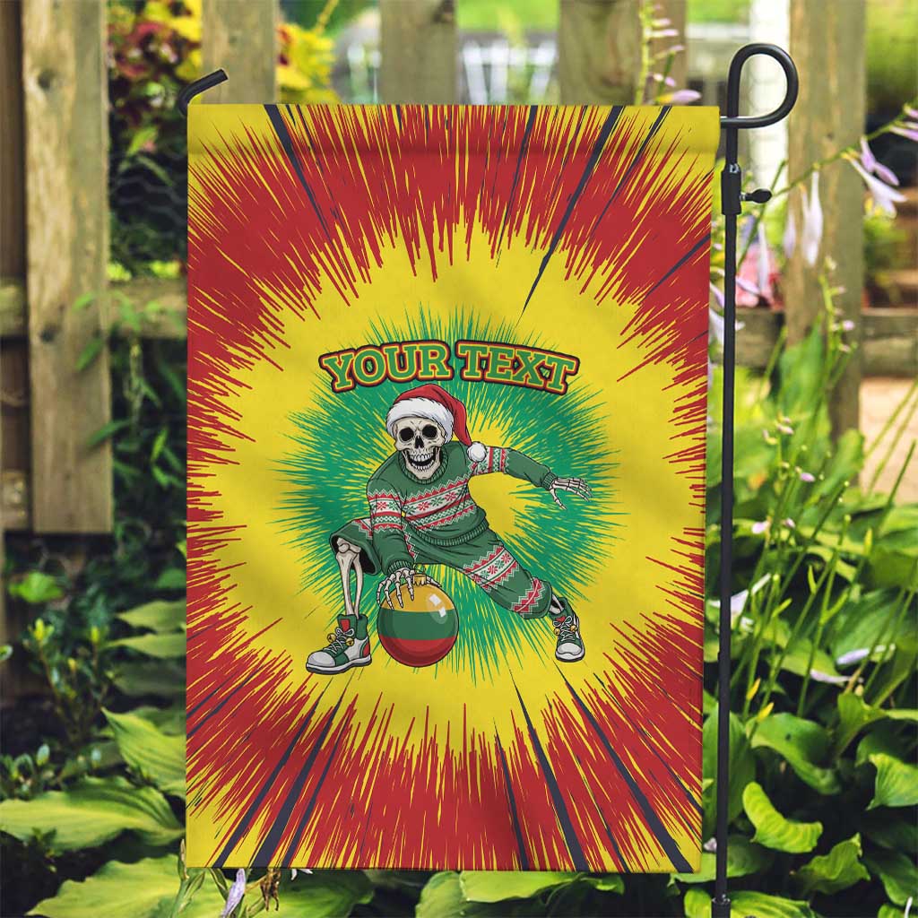 Lithuania Christmas Tie Dye Garden Flag Skeleton Basketball Slam Dunk Santa Hat - Wonder Print Shop