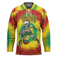 Personalized Lithuania Christmas Tie Dye Hockey Jersey Skeleton Basketball Slam Dunk Santa Hat LT19