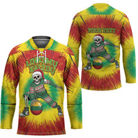 Personalized Lithuania Christmas Tie Dye Hockey Jersey Skeleton Basketball Slam Dunk Santa Hat LT19