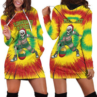 Personalized Lithuania Christmas Tie Dye Hoodie Dress Skeleton Basketball Slam Dunk Santa Hat LT19