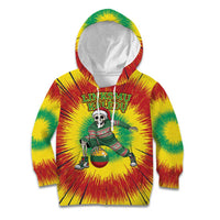 Personalized Lithuania Christmas Tie Dye Kid Hoodie Skeleton Basketball Slam Dunk Santa Hat LT19