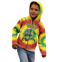 Personalized Lithuania Christmas Tie Dye Kid Hoodie Skeleton Basketball Slam Dunk Santa Hat LT19