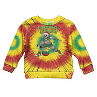 Lithuania Christmas Tie Dye Kid Ugly Christmas Sweater Skeleton Basketball Slam Dunk Santa Hat - Wonder Print Shop