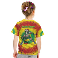 Personalized Lithuania Christmas Tie Dye Kid T Shirt Skeleton Basketball Slam Dunk Santa Hat LT19