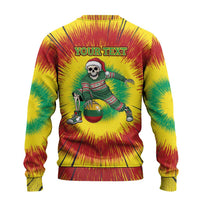 Lithuania Christmas Tie Dye Ugly Christmas Sweater Skeleton Basketball Slam Dunk Santa Hat - Wonder Print Shop