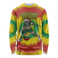 Personalized Lithuania Christmas Tie Dye Long Sleeve Shirt Skeleton Basketball Slam Dunk Santa Hat LT19