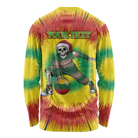 Personalized Lithuania Christmas Tie Dye Long Sleeve Shirt Skeleton Basketball Slam Dunk Santa Hat LT19