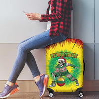 Lithuania Christmas Tie Dye Luggage Cover Skeleton Basketball Slam Dunk Santa Hat - Wonder Print Shop
