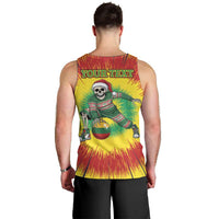 Personalized Lithuania Christmas Tie Dye Men Tank Top Skeleton Basketball Slam Dunk Santa Hat LT19