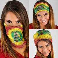 Lithuania Christmas Tie Dye Neck Gaiter Skeleton Basketball Slam Dunk Santa Hat - Wonder Print Shop