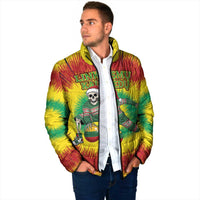 Personalized Lithuania Christmas Tie Dye Padded Jacket Skeleton Basketball Slam Dunk Santa Hat LT19