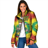 Personalized Lithuania Christmas Tie Dye Padded Jacket Skeleton Basketball Slam Dunk Santa Hat LT19