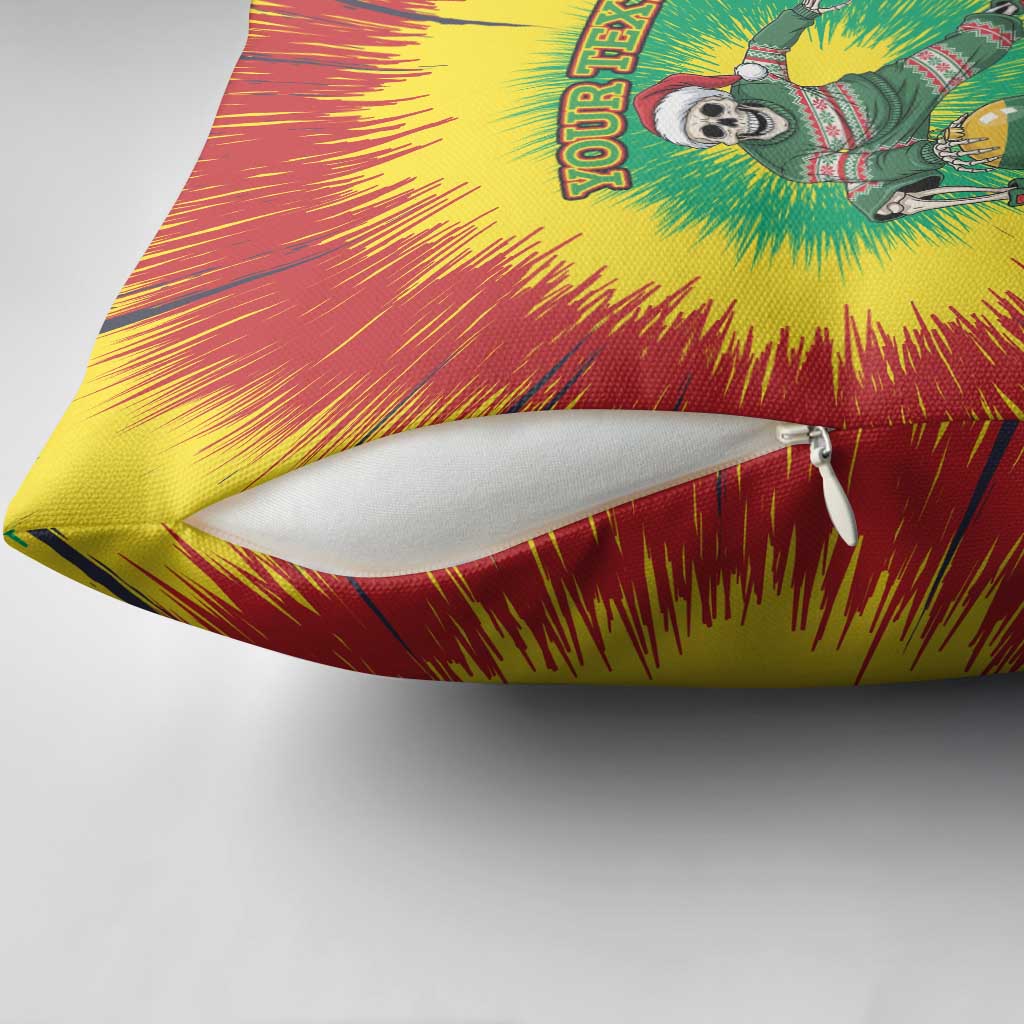 Lithuania Christmas Tie Dye Pillow Cover Skeleton Basketball Slam Dunk Santa Hat - Wonder Print Shop