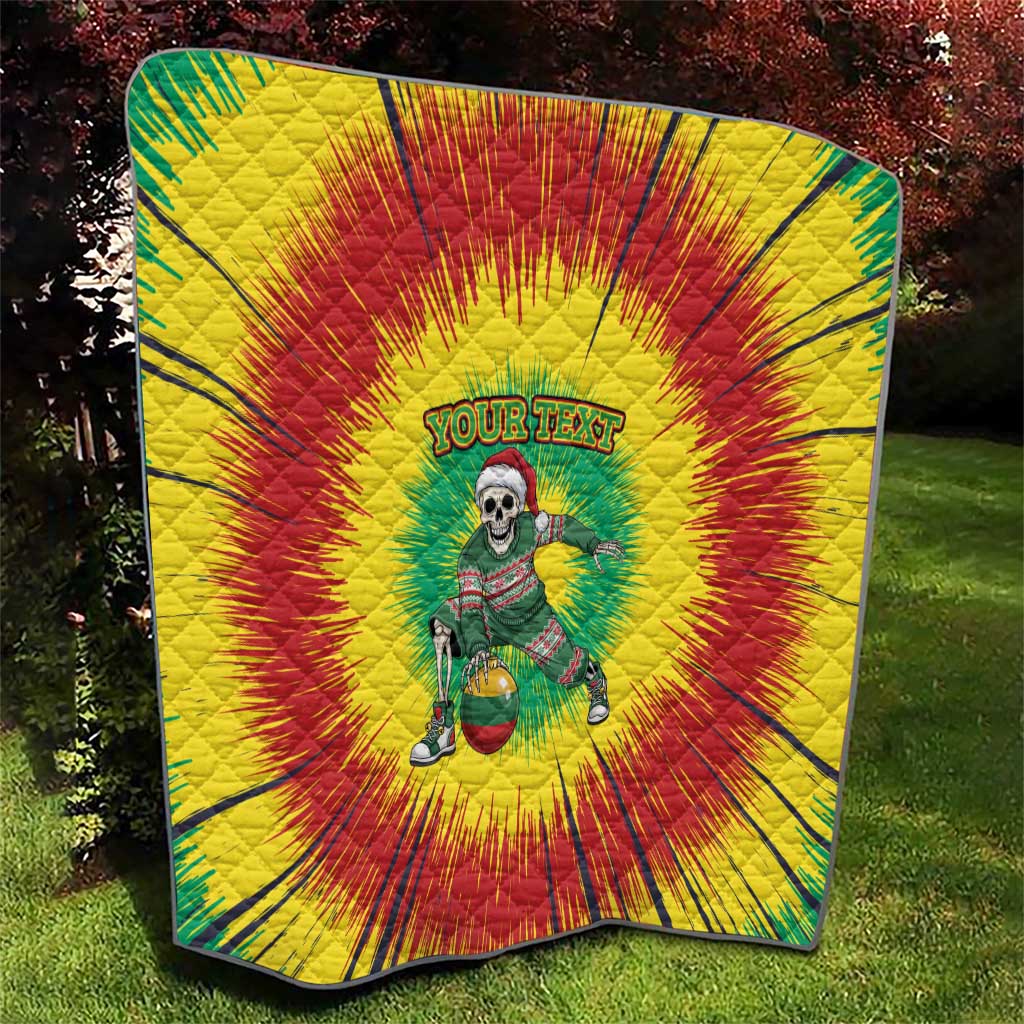 Lithuania Christmas Tie Dye Quilt Skeleton Basketball Slam Dunk Santa Hat - Wonder Print Shop
