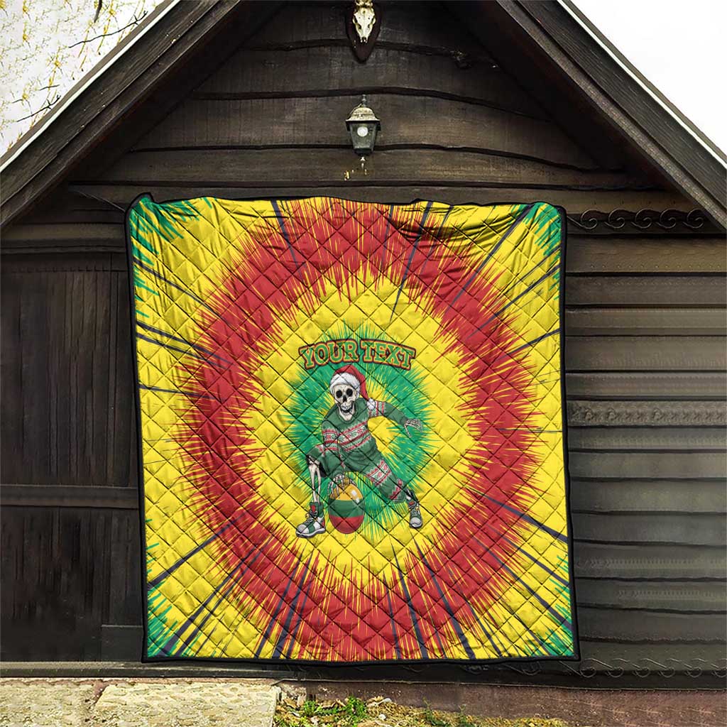 Lithuania Christmas Tie Dye Quilt Skeleton Basketball Slam Dunk Santa Hat - Wonder Print Shop