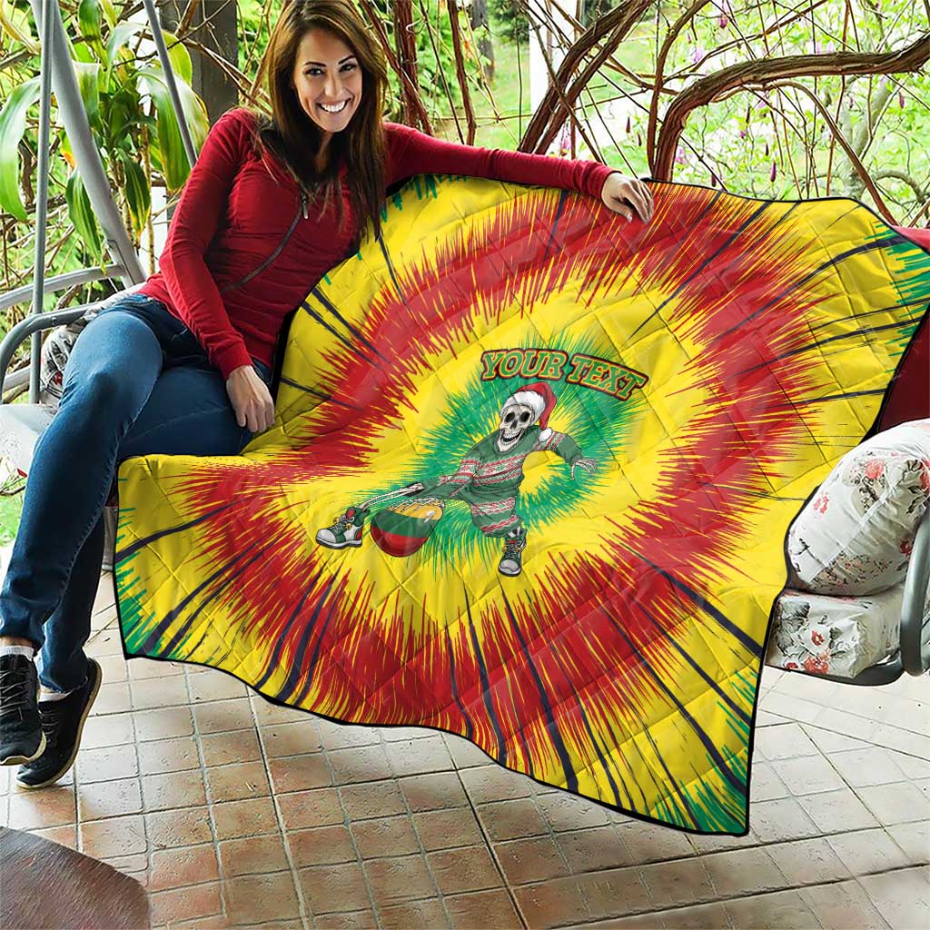 Lithuania Christmas Tie Dye Quilt Skeleton Basketball Slam Dunk Santa Hat - Wonder Print Shop