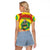 Personalized Lithuania Christmas Tie Dye Raglan Cropped T Shirt Skeleton Basketball Slam Dunk Santa Hat LT19