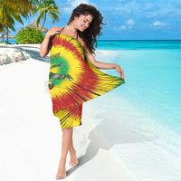 Lithuania Christmas Tie Dye Sarong Skeleton Basketball Slam Dunk Santa Hat - Wonder Print Shop