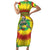 Personalized Lithuania Christmas Tie Dye Short Sleeve Bodycon Dress Skeleton Basketball Slam Dunk Santa Hat LT19